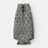 プラサcinza sobre fundo marrom claro, tons pretos ボトルクーラー (裏面)