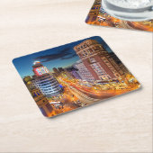 プラザデルカラオマドリードスペイン スクエアペーパーコースター (アングル)