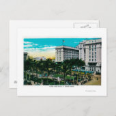 プラザパークとU.S.グラントホテル サンディエゴ, CA ポストカード (正面/裏面)