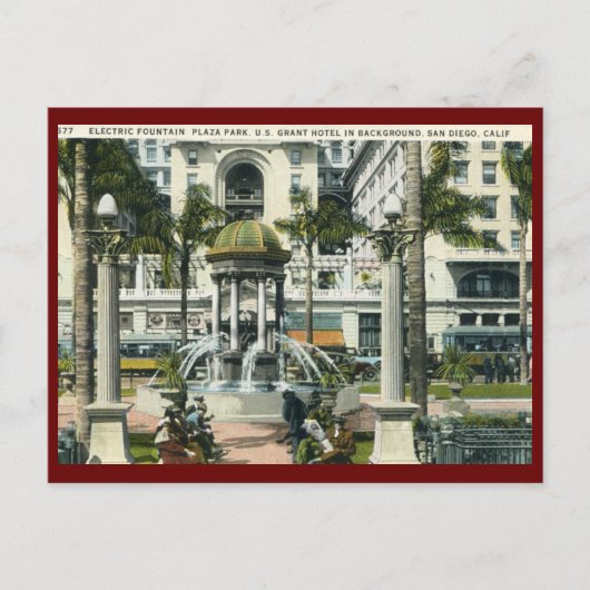 プラザパークサンディエゴヴィンテージ ポストカード (正面)