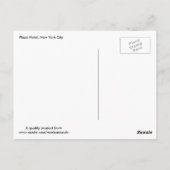 プラザホテルニューヨークシティヴィンテージ ポストカード (裏面)