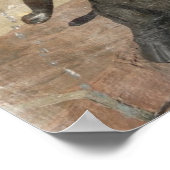 プラザ建物と噴水詳細 ポスター (角)