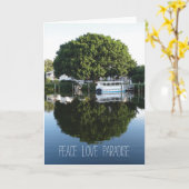 プラシダハーバークラブ折り畳みグリーティングカードピース カード (黄色い花)