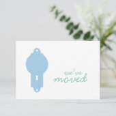 プラシッドブルーのドアノブ新居パーティー招待状 招待状 (スタンド正面)