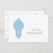 プラシッドブルーのドアノブ新居パーティー招待状 招待状 (正面/裏面)