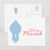 プラシッドブルードアノブ引っ越しましたポストカード 案内ポストカード (正面/裏面)