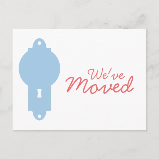 プラシッドブルードアノブ引っ越しましたポストカード 案内ポストカード (正面)