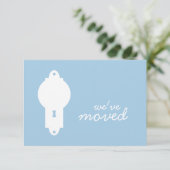 プラシッドブルードアノブ引っ越し祝いパーティーパーティー招待状 招待状 (スタンド正面)