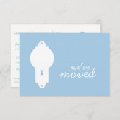 プラシッドブルードアノブ引っ越し祝いパーティーパーティー招待状 招待状 (正面/裏面)