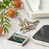 プラシッド湖の空中表示 キーホルダー (側面)