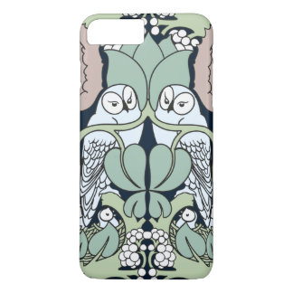 プラスアールヌーボーのフクロウの巣パターンiPhone 7 iPhone 8 Plus/7 Plusケース