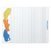 プラスカラフルチック製パーソナライズされた靴筆記紙 ノートパッド (正面)