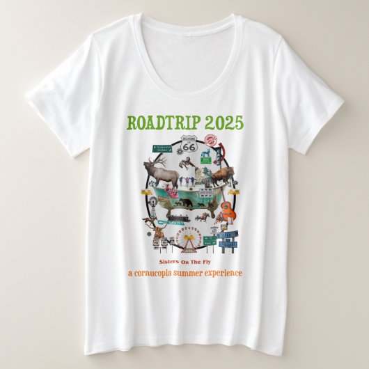 プラスサイズのシャツ プラスサイズTシャツ (デザイン正面)