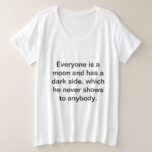 プラスサイズのスウェット プラスサイズTシャツ (デザイン正面)