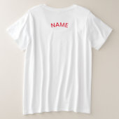 プラスサイズカスタムT-SIRTコットンバタフライデザイン プラスサイズTシャツ (デザイン裏面)