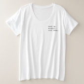 プラスサイズトレーニングリラックス&コンフィホワイトTシャツ プラスサイズTシャツ (デザイン正面)