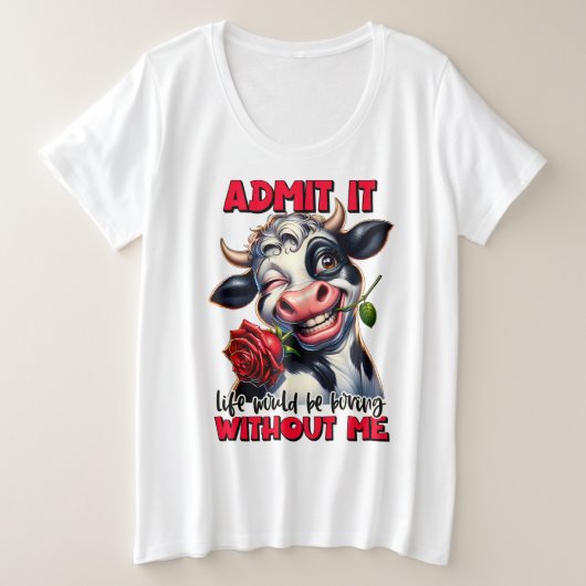 プラスサイズ – Tシャツ (デザイン正面)