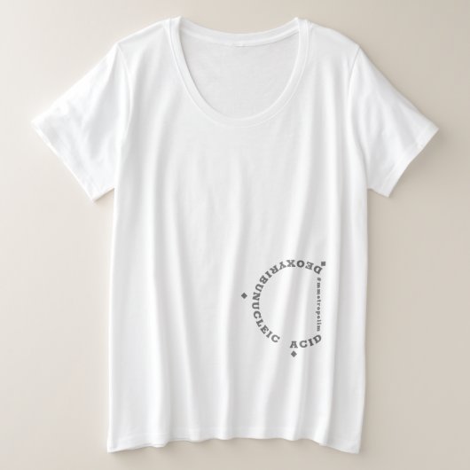 プラスサイズTシャツ1X-4X / DNAプリント/ ZAZZLE プラスサイズTシャツ (デザイン正面)