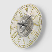 プラスターのヴィンテージのイタリア・リラ ラージ壁時計 (傾斜)