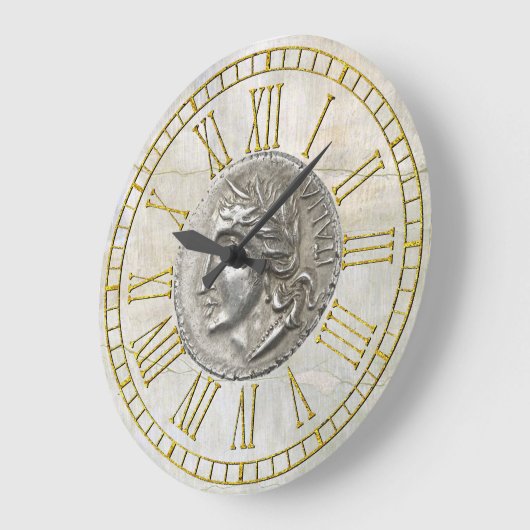 プラスターのヴィンテージのイタリア・リラ ラージ壁時計 (傾斜)