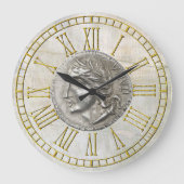 プラスターのヴィンテージのイタリア・リラ ラージ壁時計 (正面)