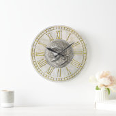 プラスターのヴィンテージのイタリア・リラ ラージ壁時計 (ホーム)