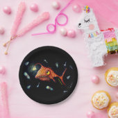 プラスチッおもしろいク汚染に対する暗色のアングラフィッシュ ペーパープレート (パーティー)