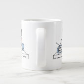 プラスチックおもしろいまたは化粧品の外科医の漫画 ジャンボコーヒーマグカップ (裏面)