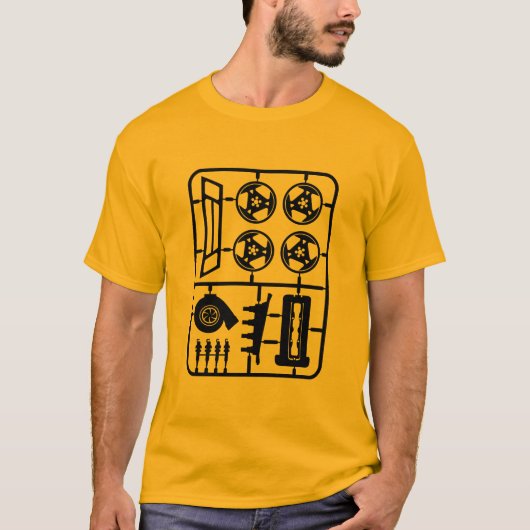 プラスチックおもちゃのキット9-5aero_black tシャツ (正面)
