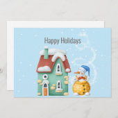 プラスチックお洒落雪だるまカスタマイズ シーズンカード (正面/裏面)