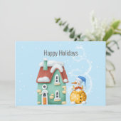 プラスチックお洒落雪だるまカスタマイズ シーズンカード (スタンド正面)