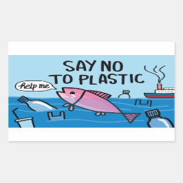 プラスチックなし 長方形シール