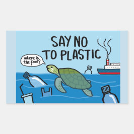 プラスチックなし 長方形シール