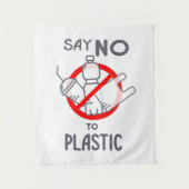 プラスチックにノーと言う タペストリー (正面)