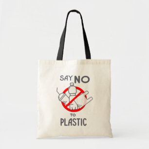 プラスチックにノーと言う トートバッグ