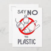 プラスチックにノーと言う ポストカード (正面/裏面)