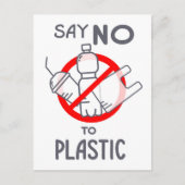 プラスチックにノーと言う ポストカード (正面)