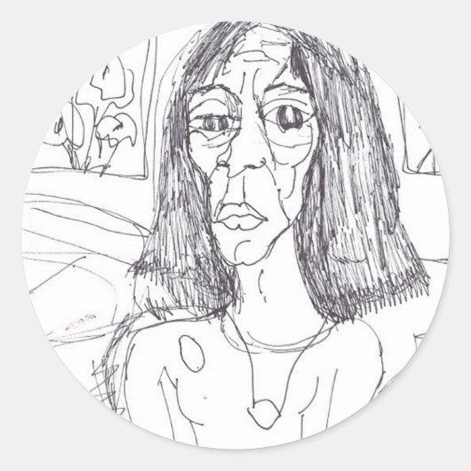 プラスチックのお母さん ラウンドシール (正面)