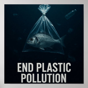 プラスチックのない海洋 – 海洋生物への意識  ポスター