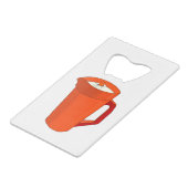 プラスチックのオレンジ色の投手 クレジットカード栓抜き (裏面アングル)