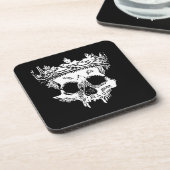 プラスチックのコースターの不気味な懸命のスケルトンヘッド コースター (左側)