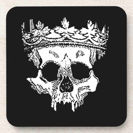 プラスチックのコースターの不気味な懸命のスケルトンヘッド コースター (正面)