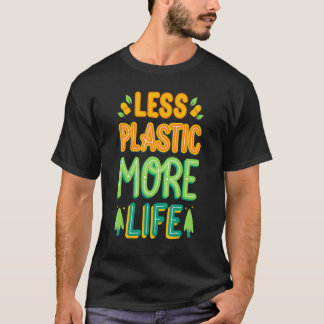 プラスチックの減少より生活環境保護G Tシャツ