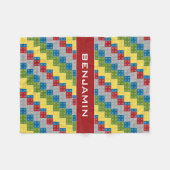 プラスチックはパターンイラストレーションの名前をカスタムするを妨げます フリースブランケット (正面(横))