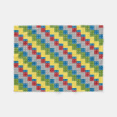 プラスチックはパターンイラストレーションを妨げます フリースブランケット (正面(横))