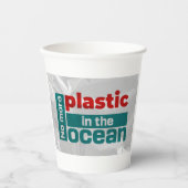 プラスチックは海に入らない |海汚染パップ 紙コップ (正面)