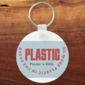 プラスチックは海に入らない |海汚染鍵 キーホルダー (正面)