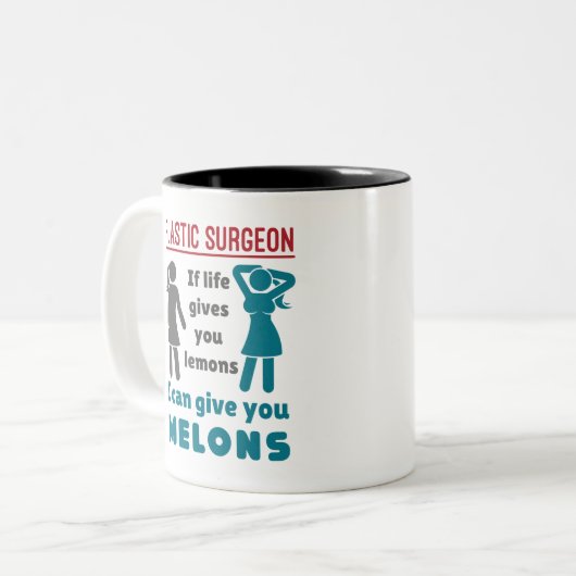 プラスチックもし外科医与えライフユー・レモン ツートーンマグカップ (正面左)