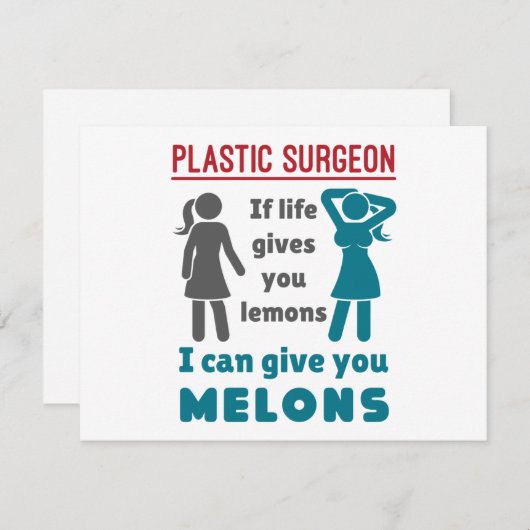 プラスチックもし外科医与えライフユー・レモン ノートカード (正面/裏面)