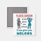 プラスチックもし外科医与えライフユー・レモン マグネット (正面/裏面)